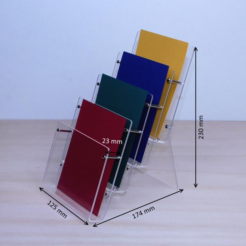 4-fach Tischständer DIN A6 Hochformat hintereinander